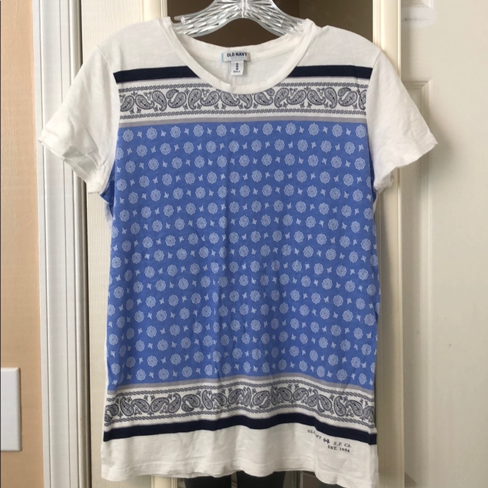 White and Blue Tee
